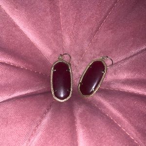 Maroon Kendra Scott earrings